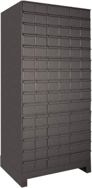 Durham - 90 Drawer, Small Parts Steel Storage Cabinet - 14" Deep x 35" Wide x 63" High - USA Tool & Supply