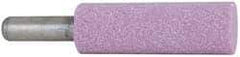 Grier Abrasives - 1" Head Diam x 3" Thickness, W224, Cylinder End, Aluminum Oxide Mounted Point - Pink, Medium Grade, 60 Grit, 15,000 RPM - USA Tool & Supply