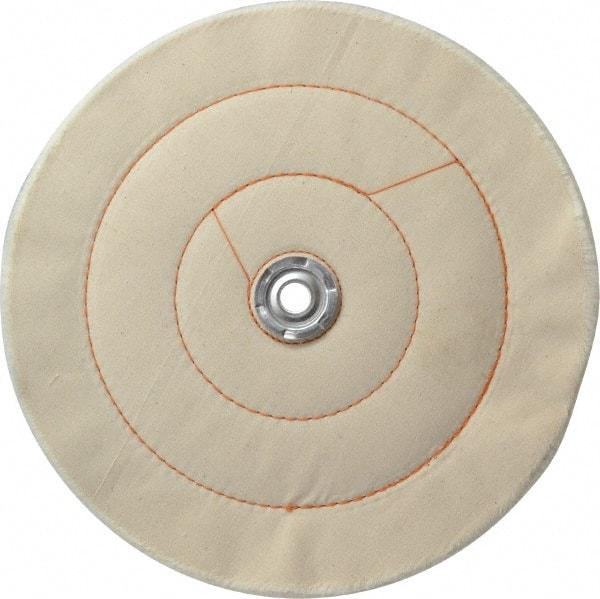 Dico - 10" Diam x 1/2" Thick Unmounted Buffing Wheel - Cushion Sewn, 1" Arbor Hole, Medium Density - USA Tool & Supply