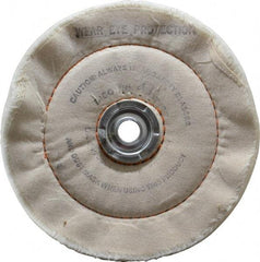 Dico - 6" Diam x 3/4" Thick Unmounted Buffing Wheel - Cushion Sewn, 1/2" Arbor Hole, Medium Density - USA Tool & Supply