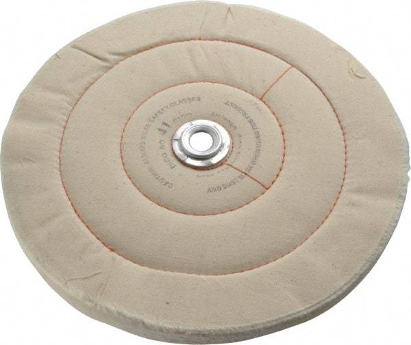 Dico - 10" Diam x 3/4" Thick Unmounted Buffing Wheel - Cushion Sewn, 1/2" Arbor Hole, Medium Density - USA Tool & Supply