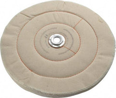 Dico - 10" Diam x 3/4" Thick Unmounted Buffing Wheel - Cushion Sewn, 1/2" Arbor Hole, Medium Density - USA Tool & Supply