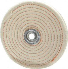 Dico - 6" Diam x 1/2" Thick Unmounted Buffing Wheel - Spiral Sewn, 1/2" Arbor Hole, Coarse Grade - USA Tool & Supply