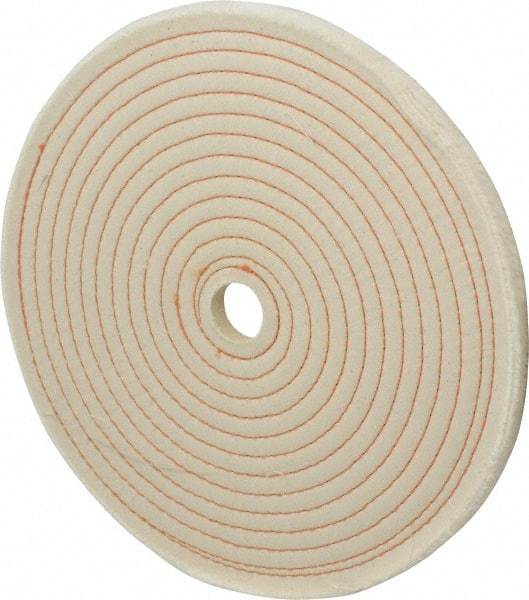 Dico - 10" Diam x 1/2" Thick Unmounted Buffing Wheel - Spiral Sewn, 1/2" Arbor Hole, Coarse Grade - USA Tool & Supply