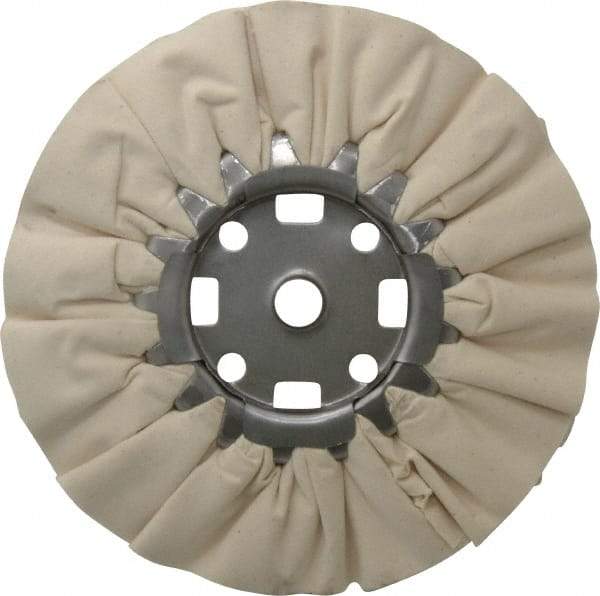 Divine Brothers - 8" Diam x 1/2" Thick Unmounted Buffing Wheel - Ventilated Bias Cut, 5/8" Arbor Hole - USA Tool & Supply