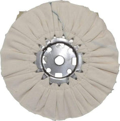 Divine Brothers - 10" Diam x 1/2" Thick Unmounted Buffing Wheel - Ventilated Bias Cut, 3/4" Arbor Hole - USA Tool & Supply