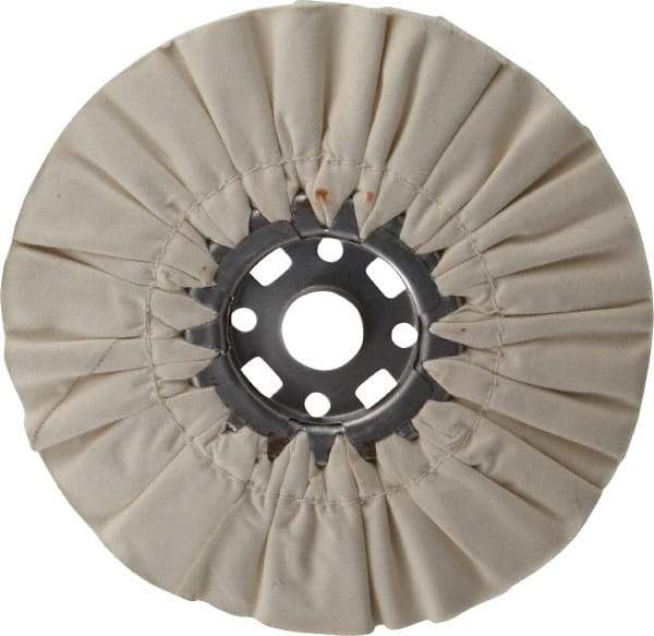 Divine Brothers - 10" Diam x 1/2" Thick Unmounted Buffing Wheel - Ventilated Bias Cut, 1-1/4" Arbor Hole - USA Tool & Supply