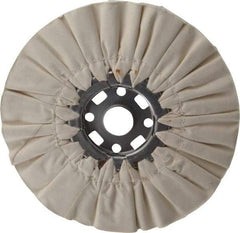 Divine Brothers - 10" Diam x 1/2" Thick Unmounted Buffing Wheel - Ventilated Bias Cut, 1-1/4" Arbor Hole - USA Tool & Supply