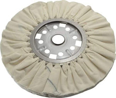 Divine Brothers - 12" Diam x 1/2" Thick Unmounted Buffing Wheel - Ventilated Bias Cut, 1-1/4" Arbor Hole - USA Tool & Supply