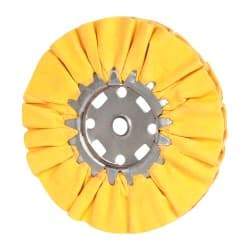 Divine Brothers - 8" Diam x 1/2" Thick Unmounted Buffing Wheel - Ventilated Bias Cut, 1/2" Arbor Hole - USA Tool & Supply