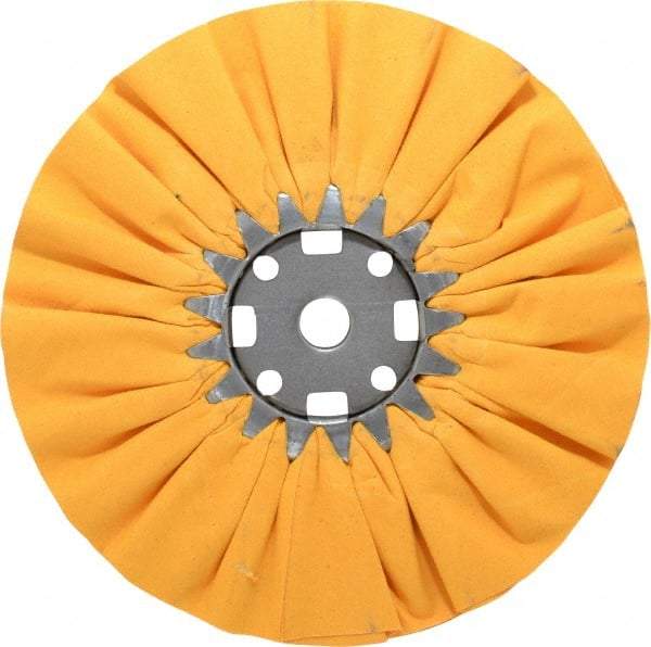 Divine Brothers - 10" Diam x 1/2" Thick Unmounted Buffing Wheel - Ventilated Bias Cut, 3/4" Arbor Hole - USA Tool & Supply