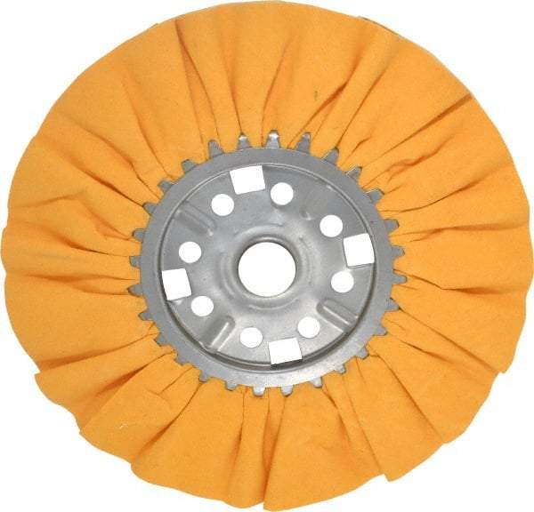 Divine Brothers - 12" Diam x 1/2" Thick Unmounted Buffing Wheel - Ventilated Bias Cut, 1-1/4" Arbor Hole - USA Tool & Supply