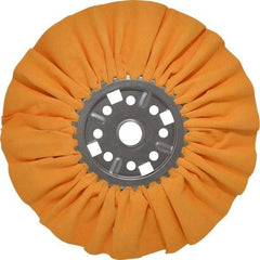 Divine Brothers - 14" Diam x 1/2" Thick Unmounted Buffing Wheel - Ventilated Bias Cut, 1-1/4" Arbor Hole - USA Tool & Supply