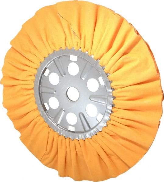 Divine Brothers - 16" Diam x 1/2" Thick Unmounted Buffing Wheel - Ventilated Bias Cut, 1-1/4" Arbor Hole - USA Tool & Supply