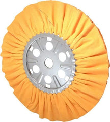 Divine Brothers - 16" Diam x 1/2" Thick Unmounted Buffing Wheel - Ventilated Bias Cut, 1-1/4" Arbor Hole - USA Tool & Supply