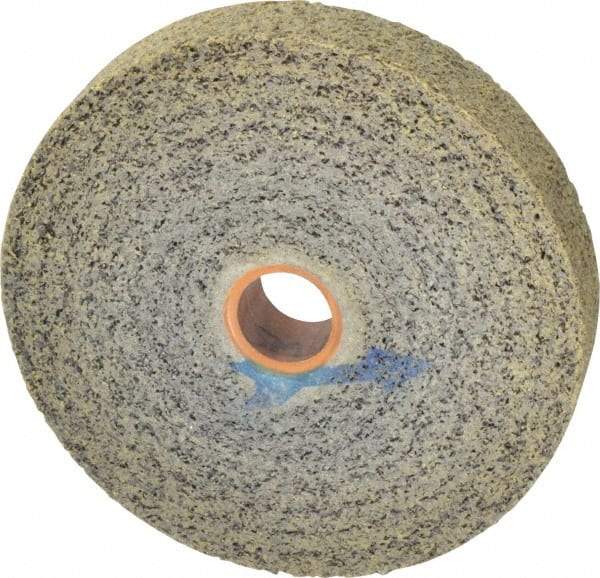 Made in USA - 6" Diam, 1" Face Width, 1" Center Hole, Medium Grade, Silicon Carbide Deburring Wheel - Convolute, Medium Density 7 Grade, 4,500 RPM - USA Tool & Supply
