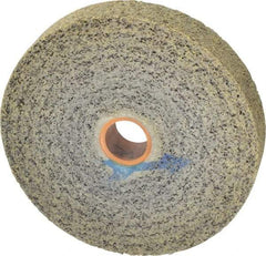 Made in USA - 6" Diam, 1" Face Width, 1" Center Hole, Medium Grade, Silicon Carbide Deburring Wheel - Convolute, Medium Density 7 Grade, 4,500 RPM - USA Tool & Supply