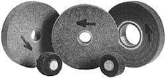 Made in USA - 8" Diam, 2" Face Width, 3" Center Hole, Fine Grade, Aluminum Oxide Deburring Wheel - Convolute, Extra Hard Density 9 Grade, 4,500 RPM - USA Tool & Supply
