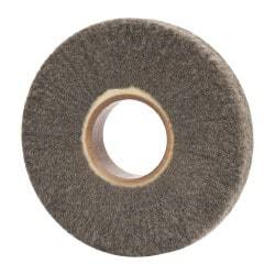 Made in USA - 6" Diam 220 Grit Silicon Carbide Unmounted Flap Wheel - 2" Hole, 1" Wide, Density 7, Nonwoven, Grade Very Fine, 3,400 Max RPM - USA Tool & Supply