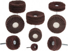 Superior Abrasives - 4 Piece Stem Mounted Wheel Kit - 120, 180 & 320 Grit, Fine, Very Fine & Extra Fine Grade, Mounted on 1/4" Shank - USA Tool & Supply