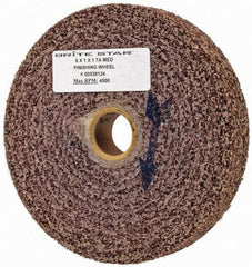 Made in USA - 6" Diam, 1" Face Width, 1" Center Hole, Medium Grade, Aluminum Oxide Deburring Wheel - Convolute, Medium Density 7 Grade, 4,500 RPM - USA Tool & Supply