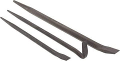 Mayhew - 3 Piece Line-Up & Rolling Head Pry Bar Set - Includes 14, 16 & 20" Lengths - USA Tool & Supply