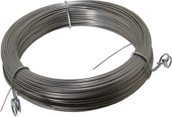 Made in USA - 14 Gage, 0.033 Inch Diameter x 344 Ft. Long, 302/304 Music Wire Coil - ASTM A580, 1 Lb. Shipping Weight - USA Tool & Supply
