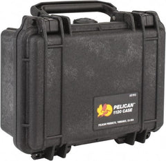 Pelican Products, Inc. - 6-49/64" Wide x 3-7/8" High, Clamshell Hard Case - Black, Structural Resin - USA Tool & Supply