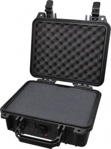 Pelican Products, Inc. - 9-11/16" Wide x 4-7/8" High, Clamshell Hard Case - Black, Structural Resin - USA Tool & Supply