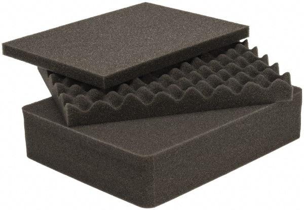 Pelican Products, Inc. - Tool Box Foam Replacement Foam Set - 7-53/64" Wide x 4-1/8" High, Black, For Fits Case No. 97-103-6 - USA Tool & Supply