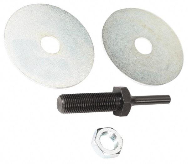 Value Collection - Deburring Wheel Mandrel - Compatible with 6" Diam x 1/4" Shank Diam Deburring Wheels - USA Tool & Supply
