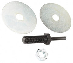 Value Collection - Deburring Wheel Mandrel - Compatible with 6" Diam x 1/4" Shank Diam Deburring Wheels - USA Tool & Supply