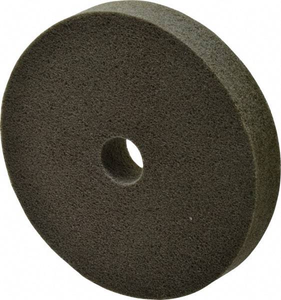 Standard Abrasives - 6" Diam, 1" Face Width, 1" Center Hole, Fine Grade, Aluminum Oxide Deburring Wheel - Unitized, Soft/Medium Density 6 Grade, 5,000 RPM - USA Tool & Supply