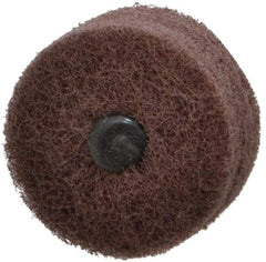 Standard Abrasives - 2" Diam, Medium Mounted Scrubber Buffing Wheel - 3 Ply, Very Fine Grade, 1/4" Shank Diam, 12,000 RPM - USA Tool & Supply