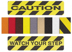 NMC - Black Solid Color Anti-Slip Vinyl Cleat - 3/4" Wide x 2' Long x 0.02" Thick, General Traffic - USA Tool & Supply