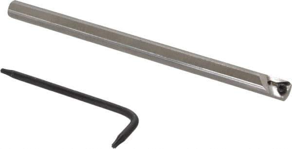 Seco - 0.29" Min Bore Diam, 4" OAL, 1/4" Shank Diam, STLD Indexable Boring Bar - TD.. 1.2 Insert, Screw Holding Method - USA Tool & Supply