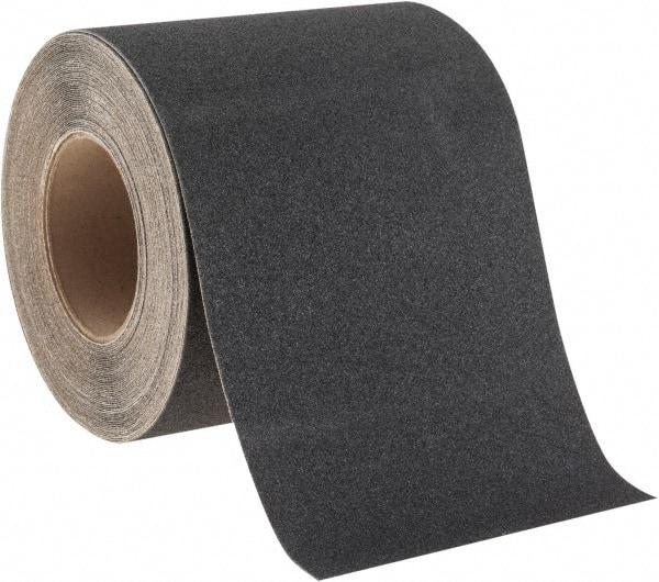 NMC - Black Solid Color Anti-Slip Vinyl Tape - 6" Wide x 60' Long x 0.02" Thick, General Traffic - USA Tool & Supply