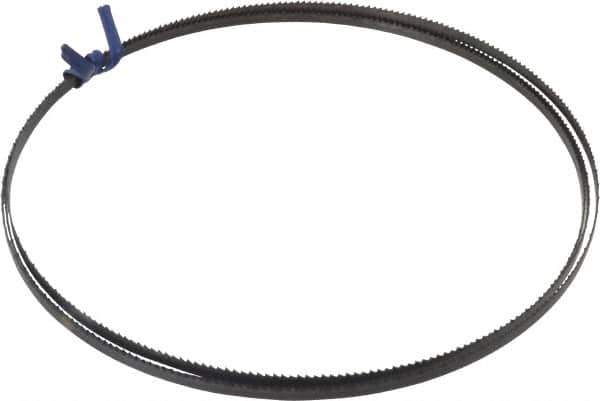 Disston - 10 TPI, 6' 8" Long x 1/4" Wide x 0.025" Thick, Welded Band Saw Blade - Carbon Steel, Toothed Edge, Raker Tooth Set, Flexible Back, Contour Cutting - USA Tool & Supply