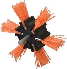 Dico - 4" OD, 1/4" Shank Diam, Nylon Wheel Brush - 1/4" Shank, 120 Grit - USA Tool & Supply