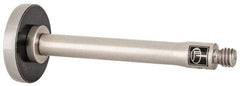 Renishaw - 1/2 Inch Ball Diameter, Stainless Steel Stem, M3 Thread, Steel Point Disc Tip CMM Stylus - 2.2 mm Working Length, 0.1378 Inch Stem Diameter, 30.8 mm Overall Length - USA Tool & Supply