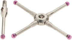 Renishaw - 0.08 Inch Ball Diameter, Stainless Steel Stem, M2 Thread, Ruby Point Ball Tip CMM Stylus - 0.4724 Inch Working Length, 0.05 Inch Stem Diameter, 19.2 mm Overall Length - USA Tool & Supply