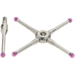 Renishaw - 0.08 Inch Ball Diameter, Stainless Steel Stem, M2 Thread, Ruby Point Ball Tip CMM Stylus - 0.4724 Inch Working Length, 0.05 Inch Stem Diameter, 19.2 mm Overall Length - USA Tool & Supply