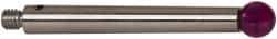 Renishaw - 0.1969 Inch Ball Diameter, Stainless Steel Stem, M3 Thread, Ruby Point Ball Tip CMM Stylus - 1.2205 Inch Working Length, 0.1378 Inch Stem Diameter, 1.2205 Inch Overall Length - USA Tool & Supply