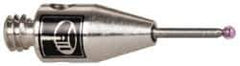 Renishaw - 0.0276 Inch Ball Diameter, Carbide Stem, M2 Thread, Ruby Point Ball Tip CMM Stylus - 0.1575 Inch Working Length, 0.0197 Inch Stem Diameter, 0.3937 Inch Overall Length - USA Tool & Supply