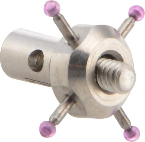 Renishaw - 0.04 Inch Ball Diameter, Carbide Stem, M2 Thread, Ruby Point Ball Tip CMM Stylus - 0.028 Inch Stem Diameter, 7.5 mm Overall Length - USA Tool & Supply