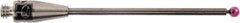 Renishaw - 0.0591 Inch Ball Diameter, Carbide Stem, M2 Thread, Ruby Point Ball Tip CMM Stylus - 0.8858 Inch Working Length, 0.0394 Inch Stem Diameter, 1.1811 Inch Overall Length - USA Tool & Supply