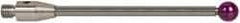 Renishaw - 0.1969 Inch Ball Diameter, Carbide Stem, M2 Thread, Ruby Point Ball Tip CMM Stylus - 1.1811 Inch Working Length, 0.0984 Inch Stem Diameter, 1.1811 Inch Overall Length - USA Tool & Supply