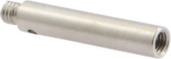 Renishaw - M3 Female and Male Connection, 0.1575 Inch Stem Diameter, Stainless Steel, CMM Stylus Extension - 0.7874 Inch Overall Length, For Use with M3 Threaded Stylus Range - USA Tool & Supply