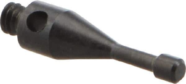 Renishaw - 0.06 Inch Ball Diameter, Silver Steel Stem, M2 Thread, Steel Point Disc Tip CMM Stylus - 0.0492 Inch Working Length, 0.0394 Inch Stem Diameter, 0.4232 Inch Overall Length - USA Tool & Supply