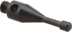 Renishaw - 0.06 Inch Ball Diameter, Silver Steel Stem, M2 Thread, Steel Point Disc Tip CMM Stylus - 0.0492 Inch Working Length, 0.0394 Inch Stem Diameter, 0.4232 Inch Overall Length - USA Tool & Supply